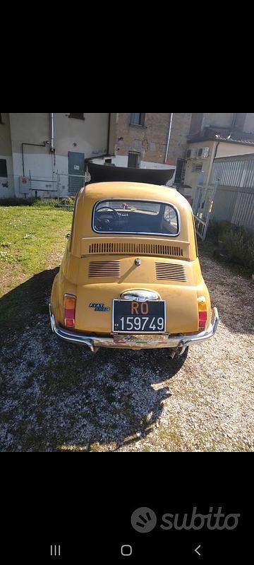 Usata Fiat 500 1970 Giallo Utilitaria