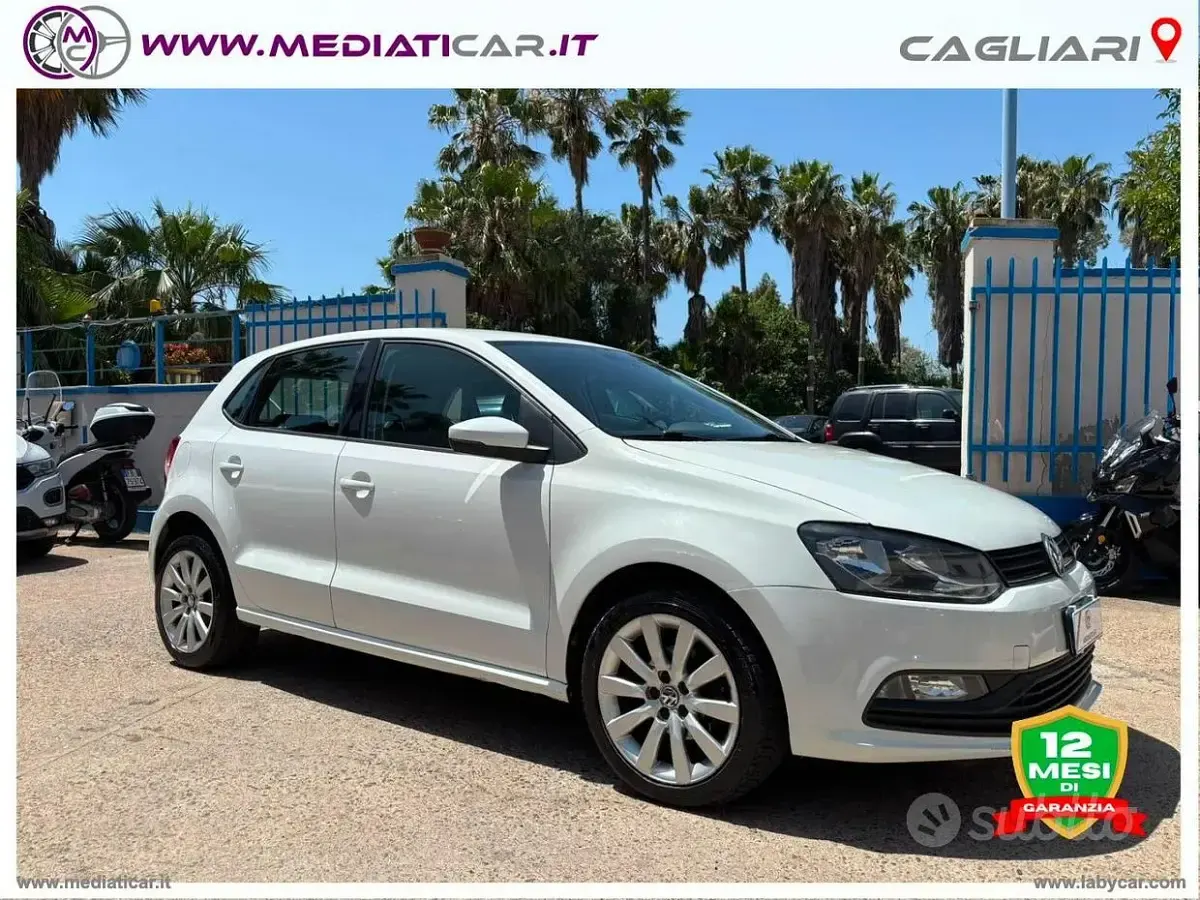 Usata VW Polo Trendline 75 CV (55 kW) 2015 Bianco Berlina