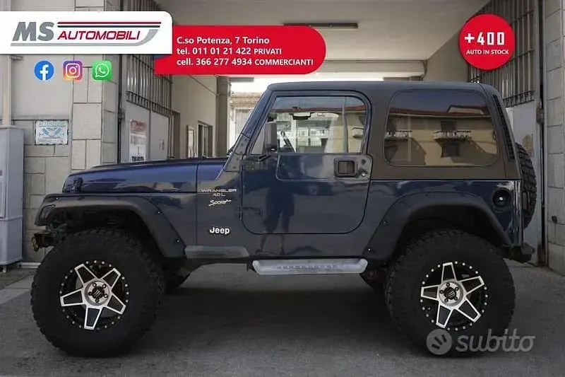 Usata Jeep Wrangler 177 CV (130 kW) 2002 Blu scuro SUV
