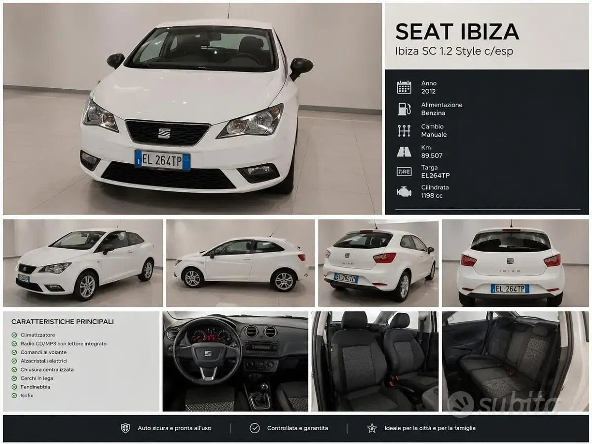Usata Seat Ibiza Style 69 CV (50 kW) 2012 Berlina