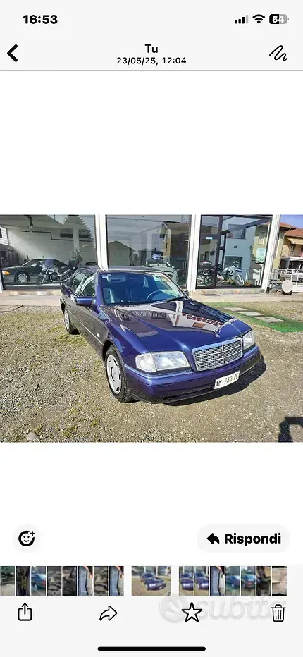 Usata Mercedes C200 192 CV (141 kW) 1996 Blu Berlina