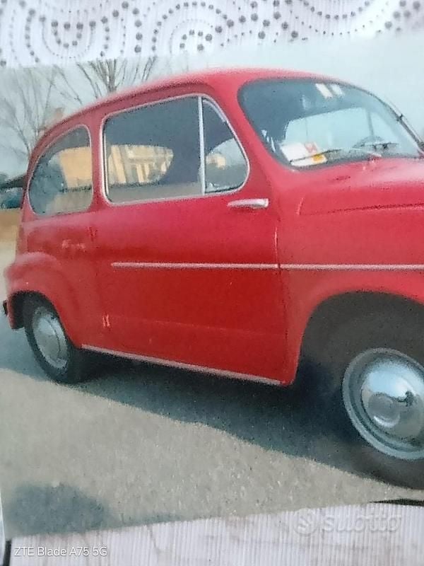 Usata Fiat 600 1960 Rosso Berlina