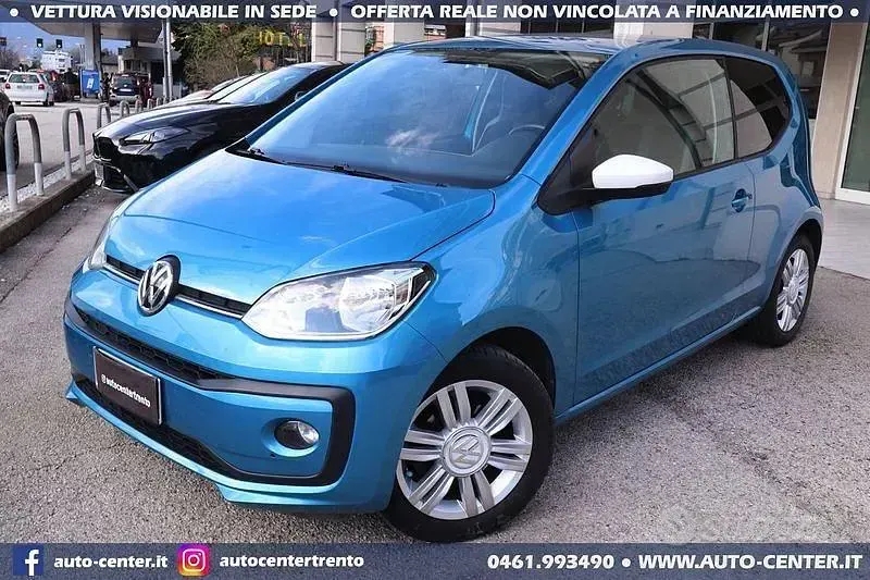 Begagnad VW up! high up! 60 HK (44 kW) 2018 Blå Halvkombi