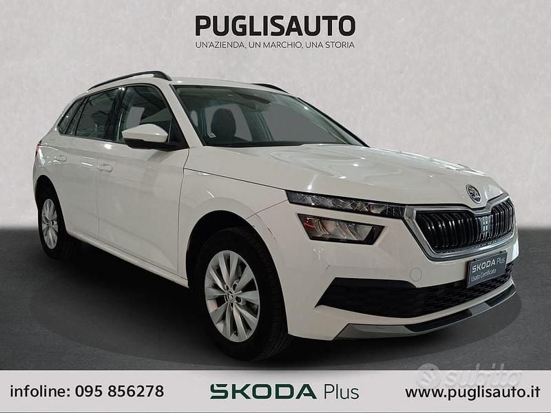 Bianco Usata 2022 Skoda Kamiq Ambition SUV | 16.900 € (Buon prezzo) - Immagine 1/4