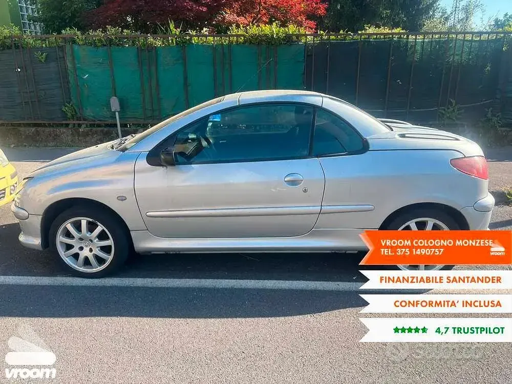 Usata Peugeot 206 CC 109 CV (80 kW) 2003 Gray Cabrio