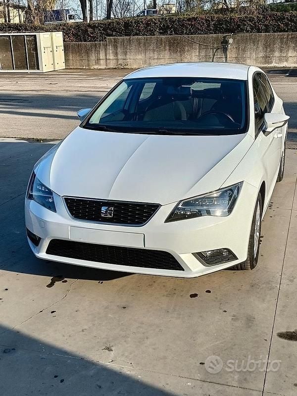 Usata Seat Leon Business 110 CV (80 kW) 2015 Bianco Berlina