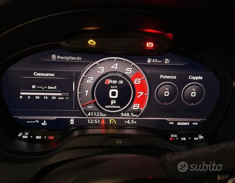 Usata Audi RS3 Ambiente 400 CV (294 kW) 2018 Grigio Berlina