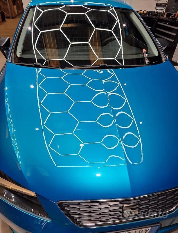 Usata Seat Leon 110 CV (80 kW) 2016 Blu Utilitaria