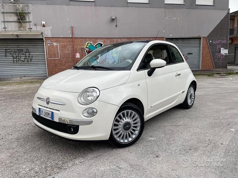 Usata Fiat 500 Lounge 75 CV (55 kW) 2009 Bianco Cabrio