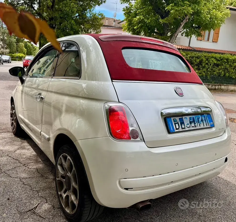 Usata Fiat 500 100 CV (73 kW) 2011 Bianco Cabrio