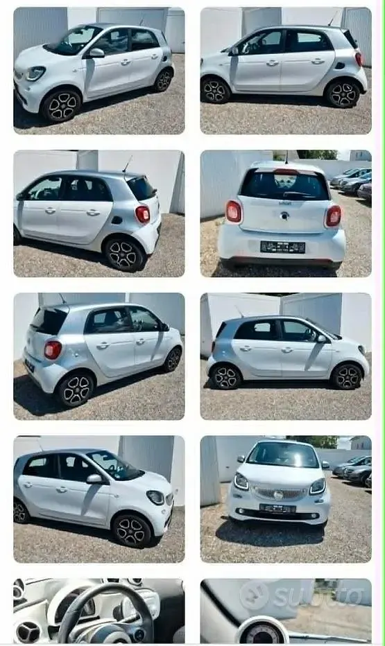 Usata Smart ForFour Prime 71 CV (52 kW) 2015 Bianco Utilitaria