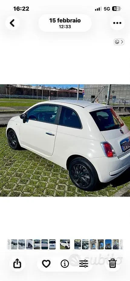 Usata Fiat 500 Lounge 69 CV (50 kW) 2009 Cabrio