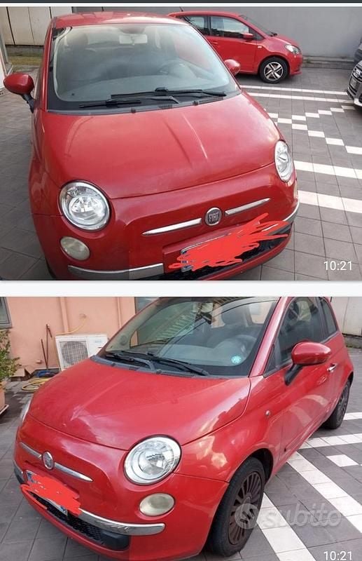 Usata Fiat 500 2008 Rosso Utilitaria