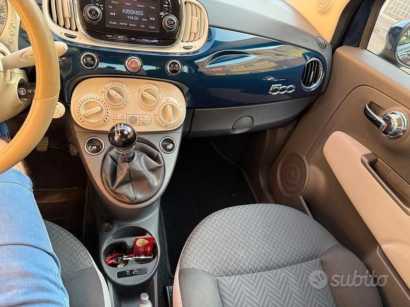 Usata Fiat 500 75 CV (55 kW) 2016 Blu Utilitaria
