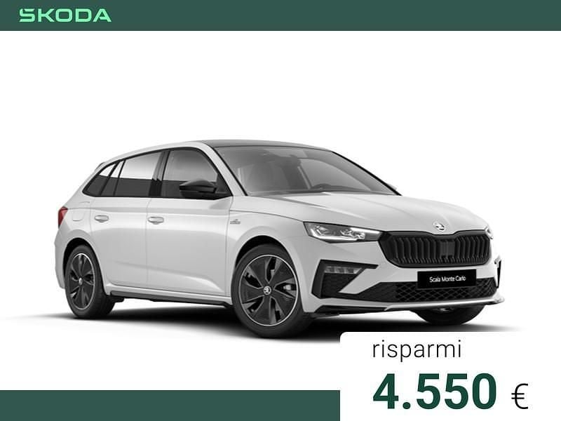 Nuova Skoda Scala Monte Carlo 150 CV (110 kW) 2026 Bianco luna metallizzato Utilitaria