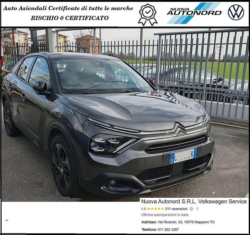 Grigio scuro met Usata 2023 Citroën C4 Feel Tre volumi | 16.900 € (Ottimo prezzo) - Immagine 1/4