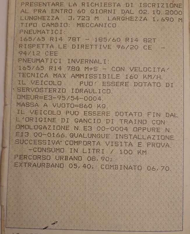 Usata Lancia Ypsilon 60 CV (44 kW) 2000 Utilitaria