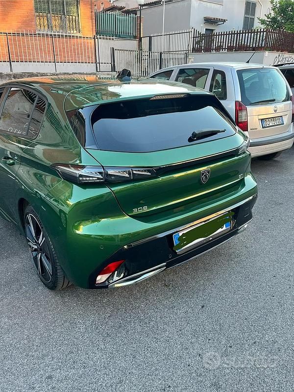 Usata Peugeot 308 GT 131 CV (96 kW) 2022 Verde Berlina