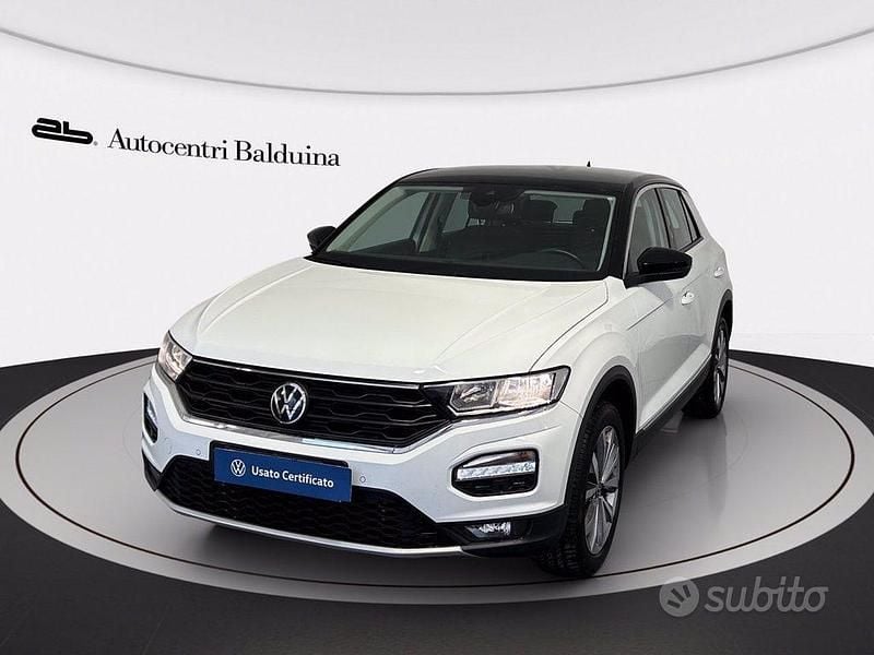 Bianco/tetto nero Usata 2020 VW T-Roc Style SUV | 20.900 € (Buon prezzo) - Immagine 1/4