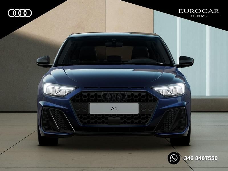 Nuova Audi A1 Sportback Design 116 CV (85 kW) 2025 Blu navarra metallizzato nero mito metal Utilitaria