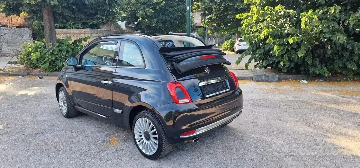 Usata Fiat 500C Lounge 69 CV (50 kW) 2018 Nero Cabrio
