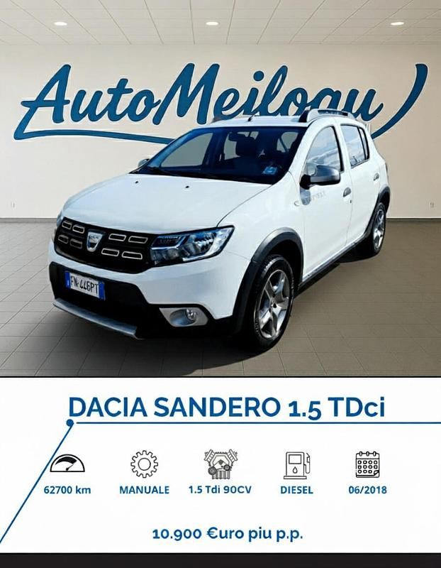 Usata Dacia Sandero 90 CV (66 kW) 2018 Bianco Berlina