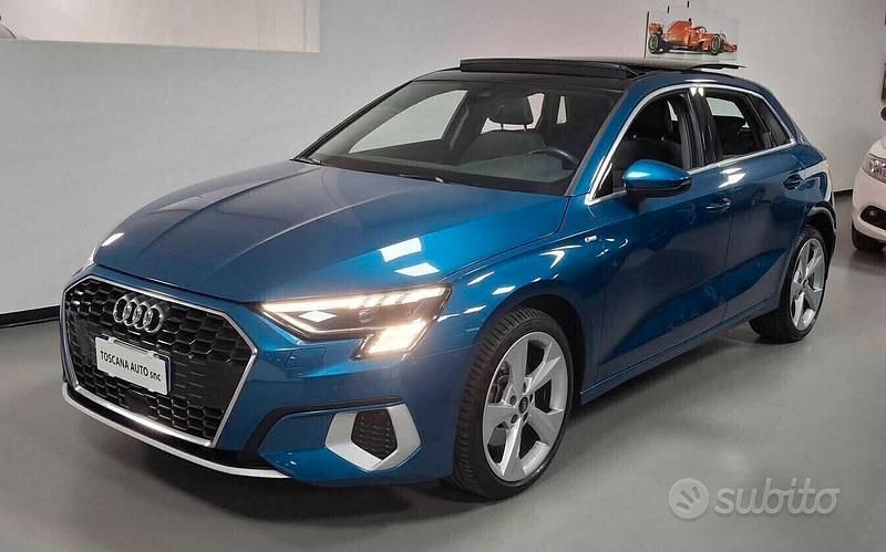Usata Audi A3 S-Line 150 CV (110 kW) 2020 Blu/azzurro Berlina