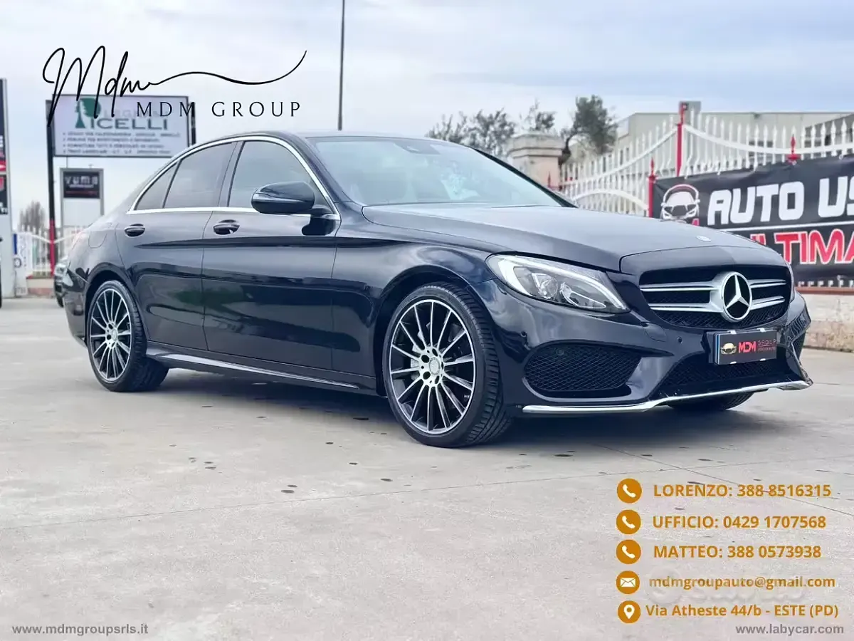 Usata Mercedes C250 AMG line 204 CV (150 kW) 2015 Nero Berlina