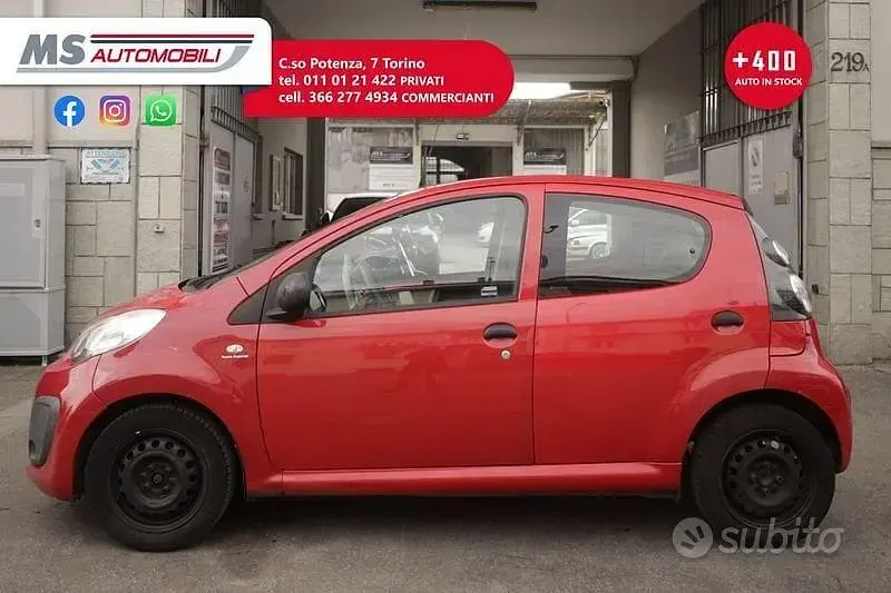 Usata Citroën C1 Attraction 68 CV (50 kW) 2012 Rosso Utilitaria
