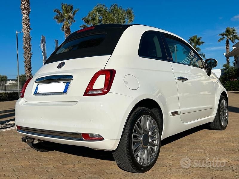 Usata Fiat 500C Lounge 70 CV (51 kW) 2018 Bianco Cabrio