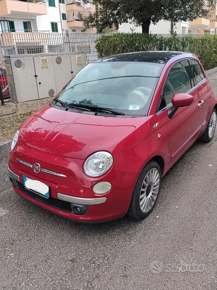 Usata Fiat 500 Lounge 69 CV (50 kW) 2009 Rosso Cabrio