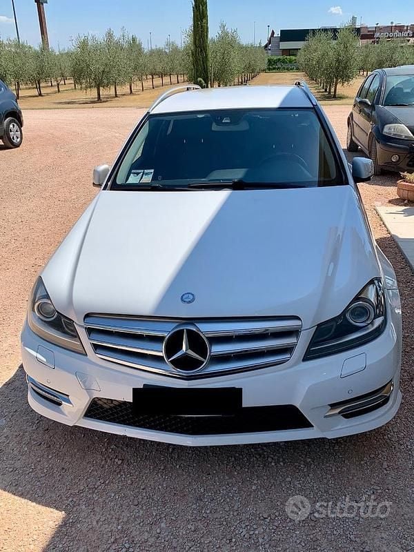 Usata Mercedes C220 Avantgarde 150 CV (110 kW) 2013 Bianco Station wagon