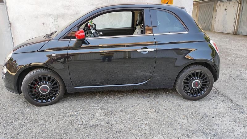 Usata Fiat 500 Lounge 69 CV (50 kW) 2008 Nero Utilitaria