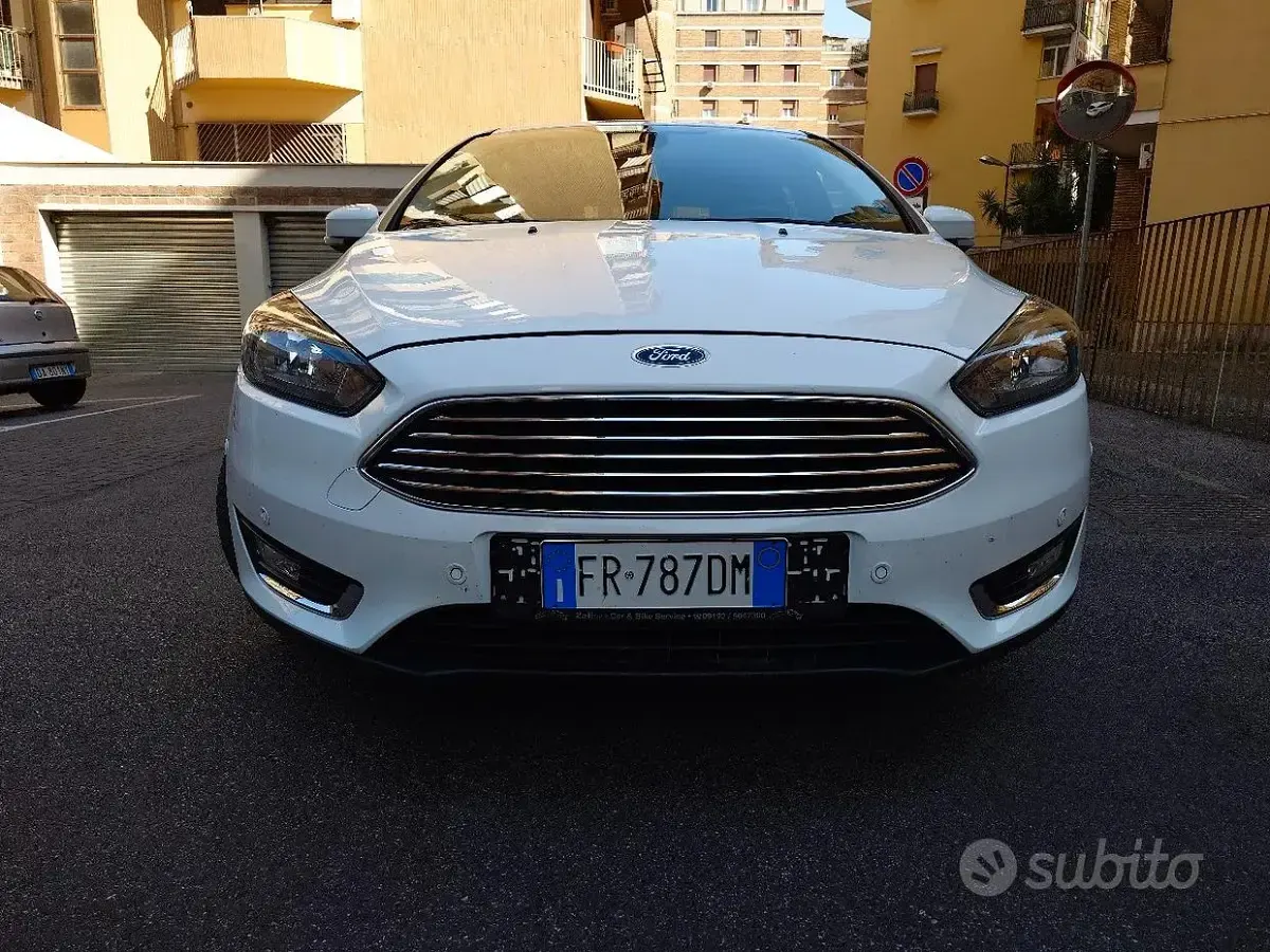 Usata Ford Focus Titanium 125 CV (91 kW) 2018 Bianco Berlina