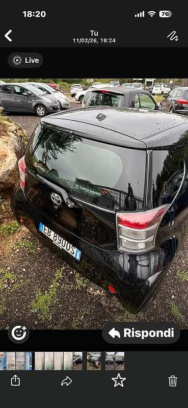 Usata Toyota iQ 68 CV (50 kW) 2009 Nero Utilitaria