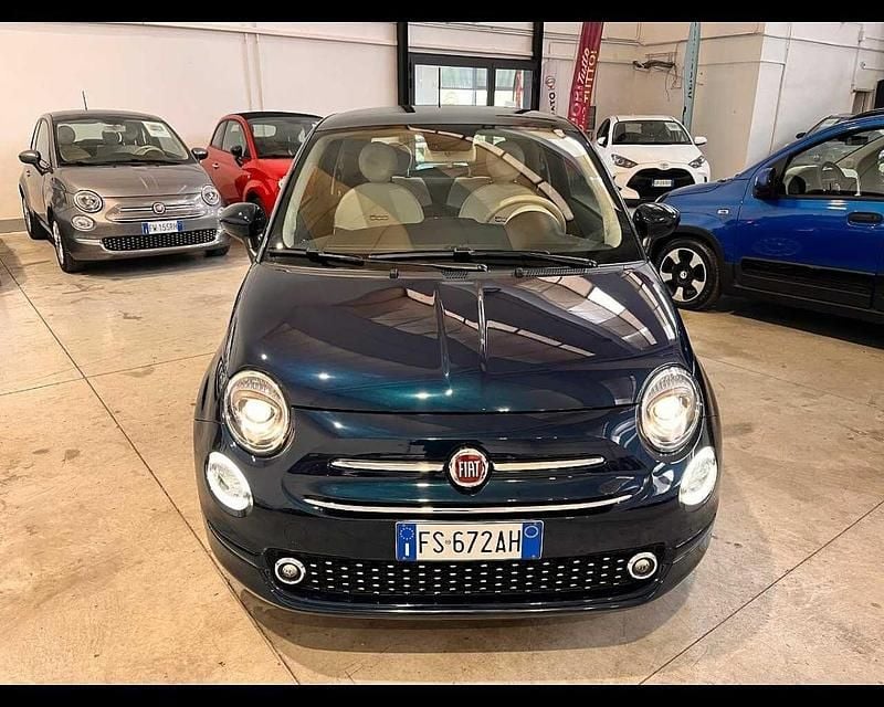 Usata Fiat 500 Lounge 69 CV (50 kW) 2018 Blu/azzurro Utilitaria