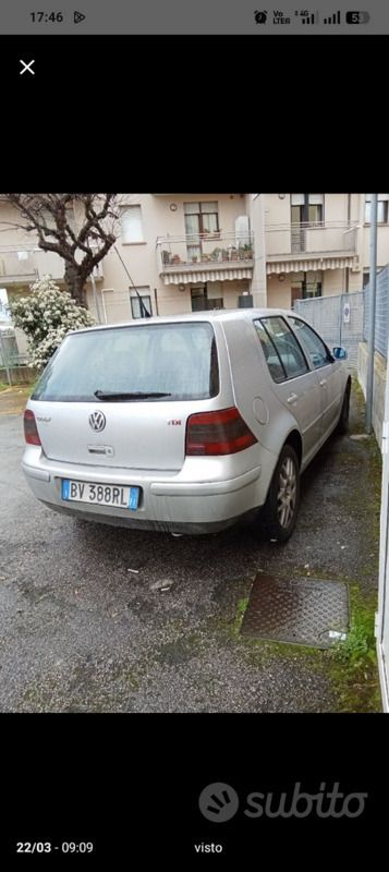 Usata VW Golf IV 90 CV (66 kW) 2002 Grigio Berlina