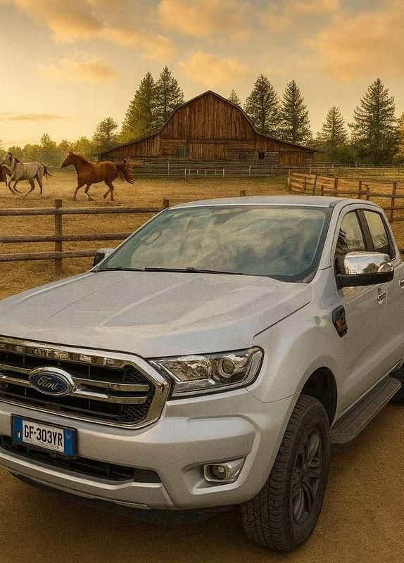 Argento Usata 2020 Ford Ranger XLT Pick-up | 29.900 € (Molto cara) - Immagine 1/4