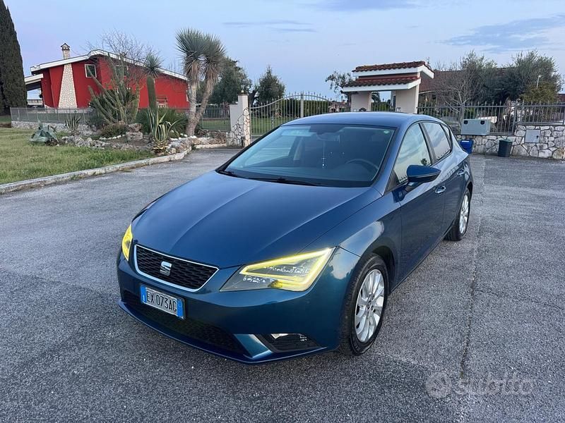 Usata Seat Leon FR 125 CV (91 kW) 2015 Blu Berlina