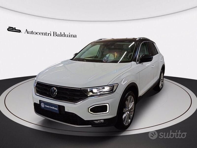 Bianco Usata 2020 VW T-Roc Advance SUV | 21.600 € (Buon prezzo) - Immagine 1/4