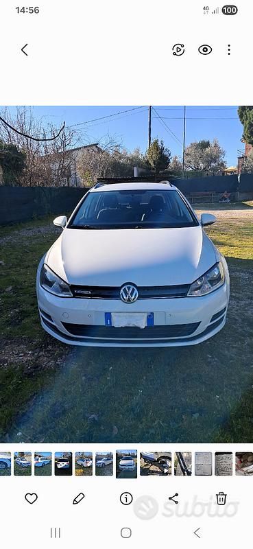 Usata VW Golf VII 110 CV (80 kW) 2017 Bianco Station wagon