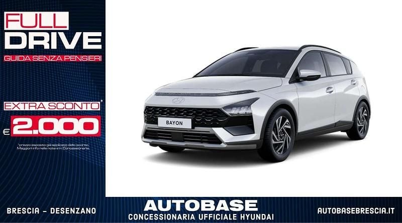 Nuova Hyundai Bayon 90 CV (66 kW) 2026 Atlas white SUV