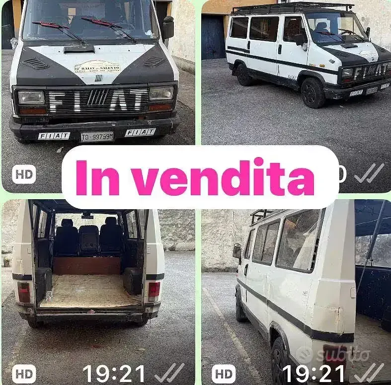 Usata Fiat Ducato 75 CV (55 kW) 1998 Grigio Furgone