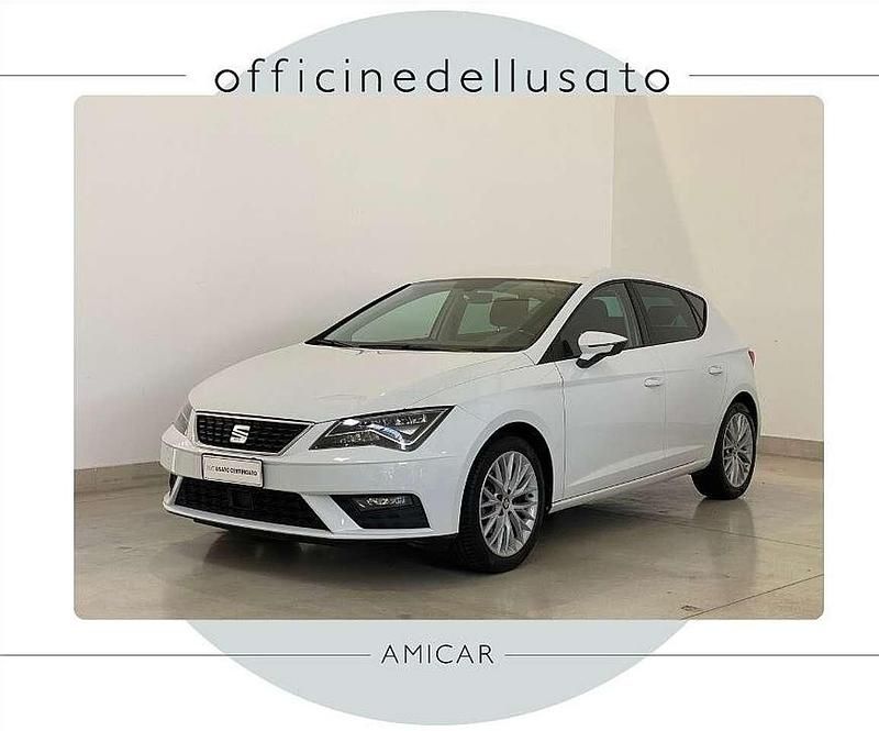 Usata Seat Leon Business 110 CV (80 kW) 2017 Bianco Berlina