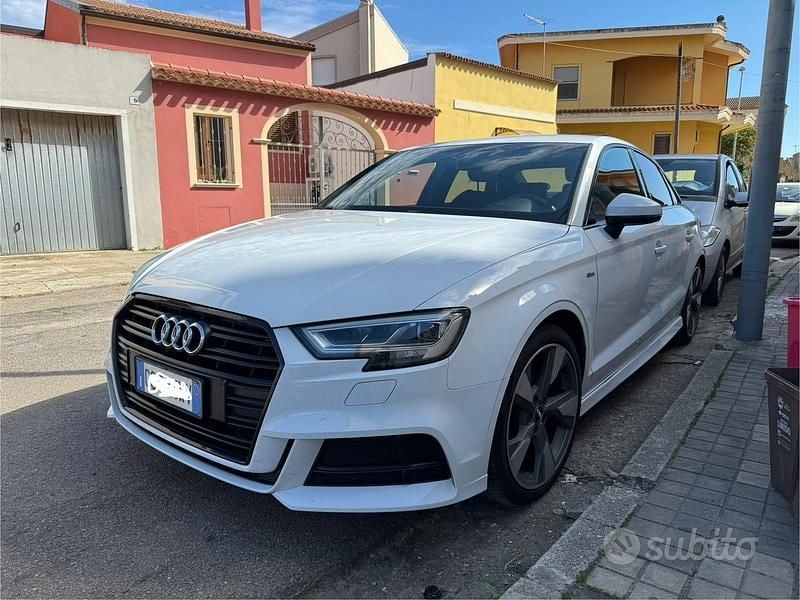 Usata Audi A3 S-Line 150 CV (110 kW) 2017 Bianco Berlina