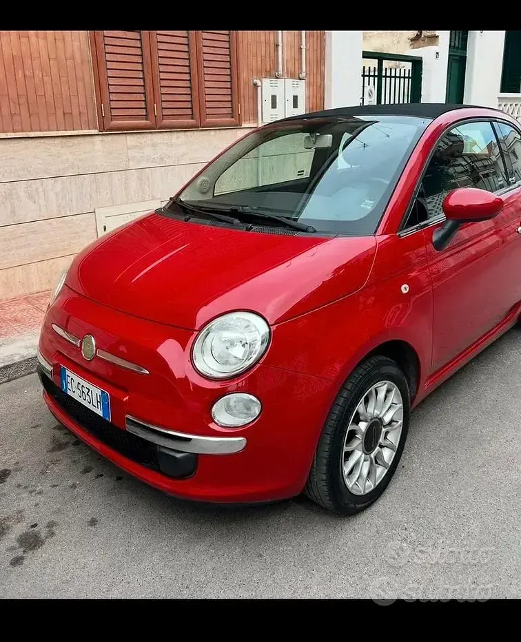Usata Fiat 500 69 CV (50 kW) 2009 Rosso Cabrio
