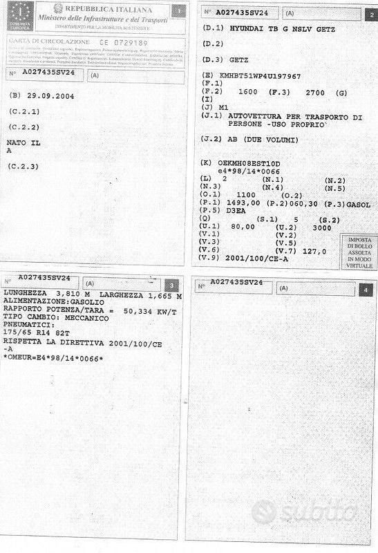 Usata Hyundai Getz 82 CV (60 kW) 2004 Blu Utilitaria