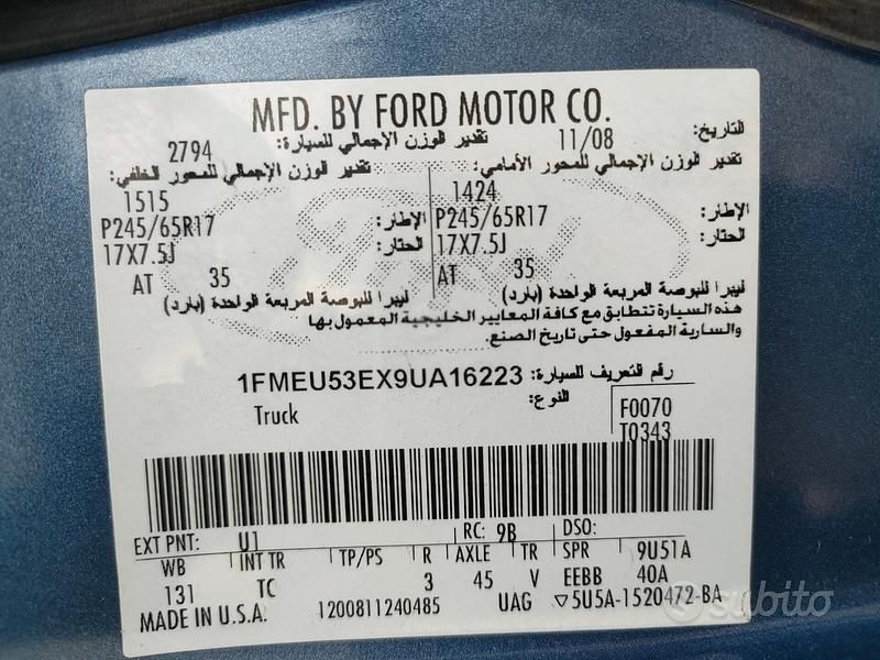 Usata Ford Explorer 203 CV (149 kW) 2010 Blu SUV