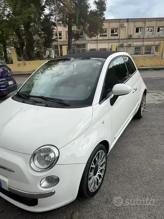 Usata Fiat 500 95 CV (69 kW) 2013 Bianco Cabrio