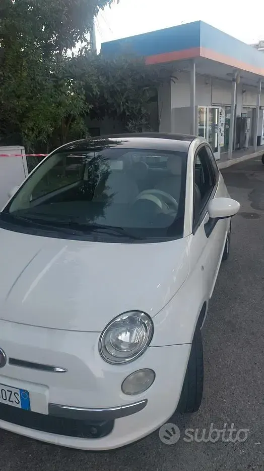 Usata Fiat 500 75 CV (55 kW) 2009 Bianco Cabrio